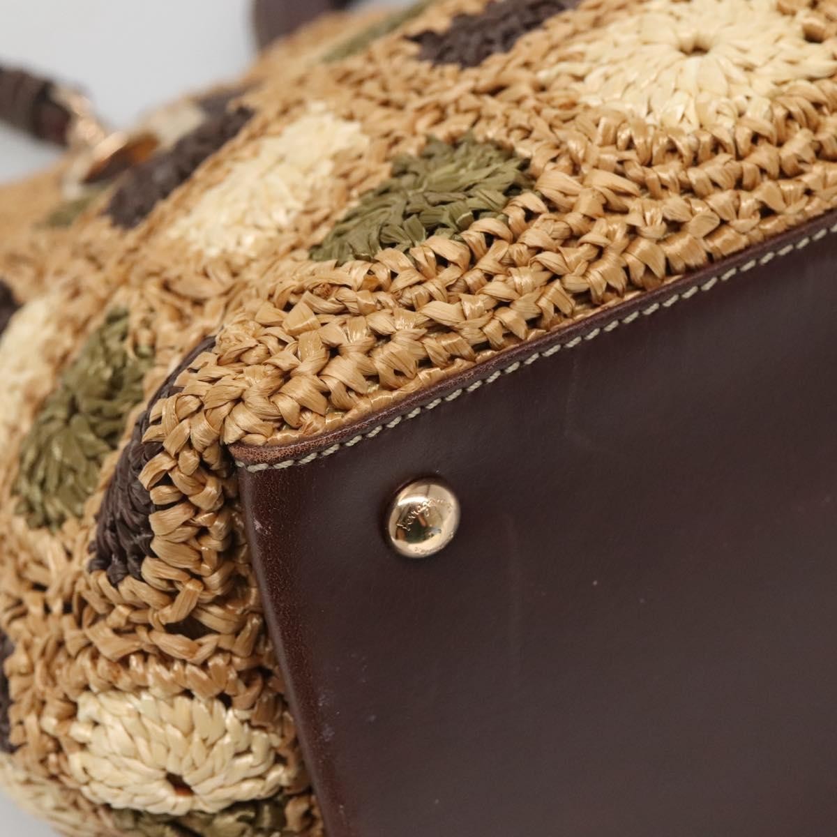 Salvatore Ferragamo Soft W Tote RAFFIA, BROWN, WOOD, Tote bag