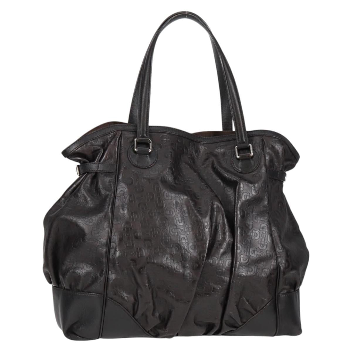 Gucci Full Moon Tote Guccissima Leather, BLACK, LEATHER, Shoulder bag