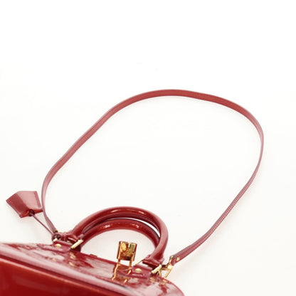Louis Vuitton Alma Handbag Monogram Vernis, RED, PATENT_LEATHER, Handbag