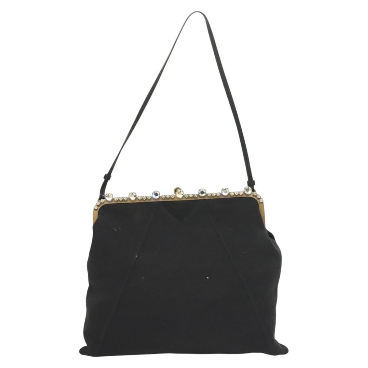 Miu Miu Shoulder Bag Cotton, BLACK, COTTON, Shoulder bag