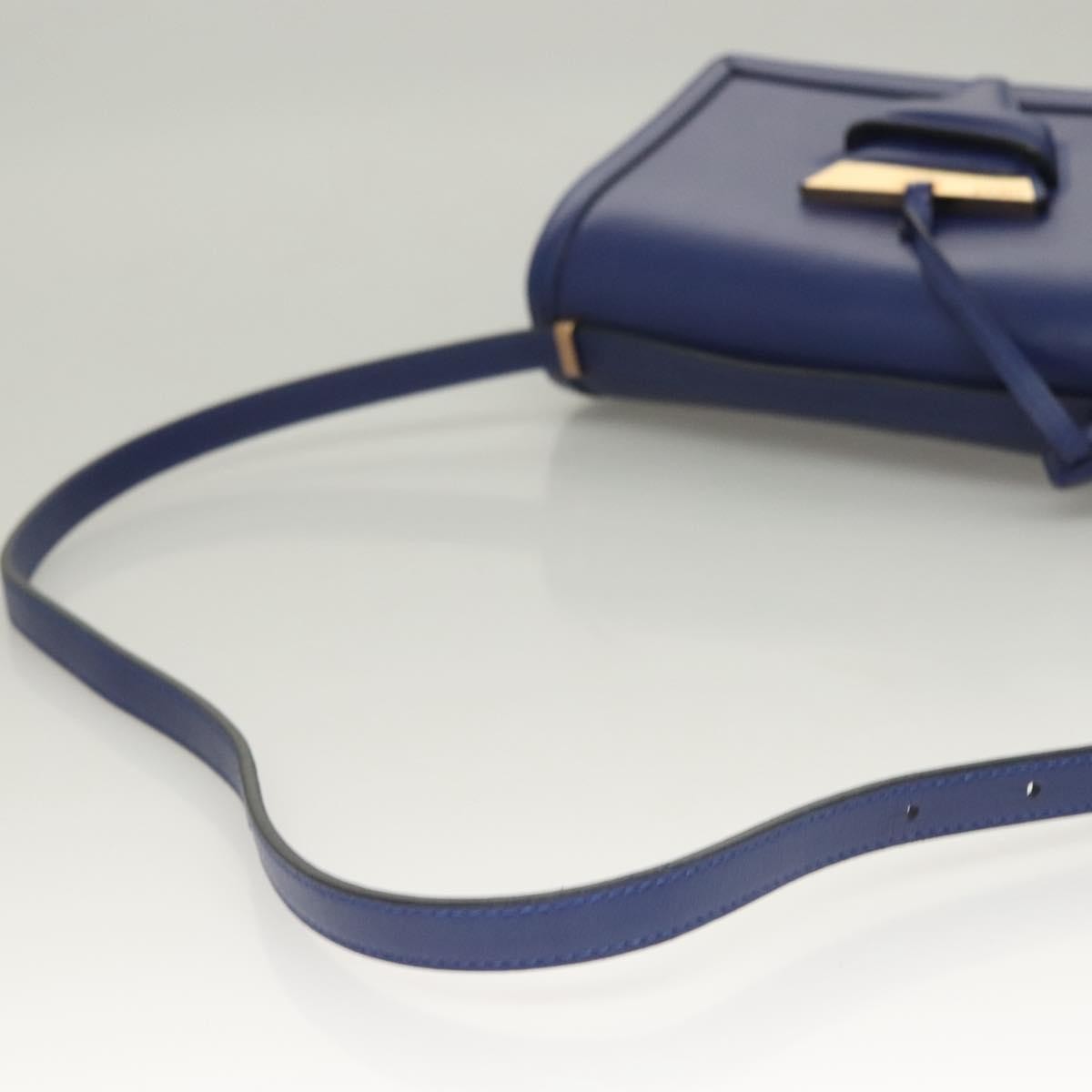 Loewe Barcelona Shoulder Bag Leather, BLUE, LEATHER, Shoulder bag