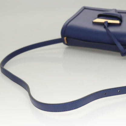 Loewe Barcelona Shoulder Bag Leather, BLUE, LEATHER, Shoulder bag