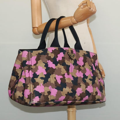 Prada Canapa Open Tote Canvas, MULTICOLOUR, CANVAS, Tote bag