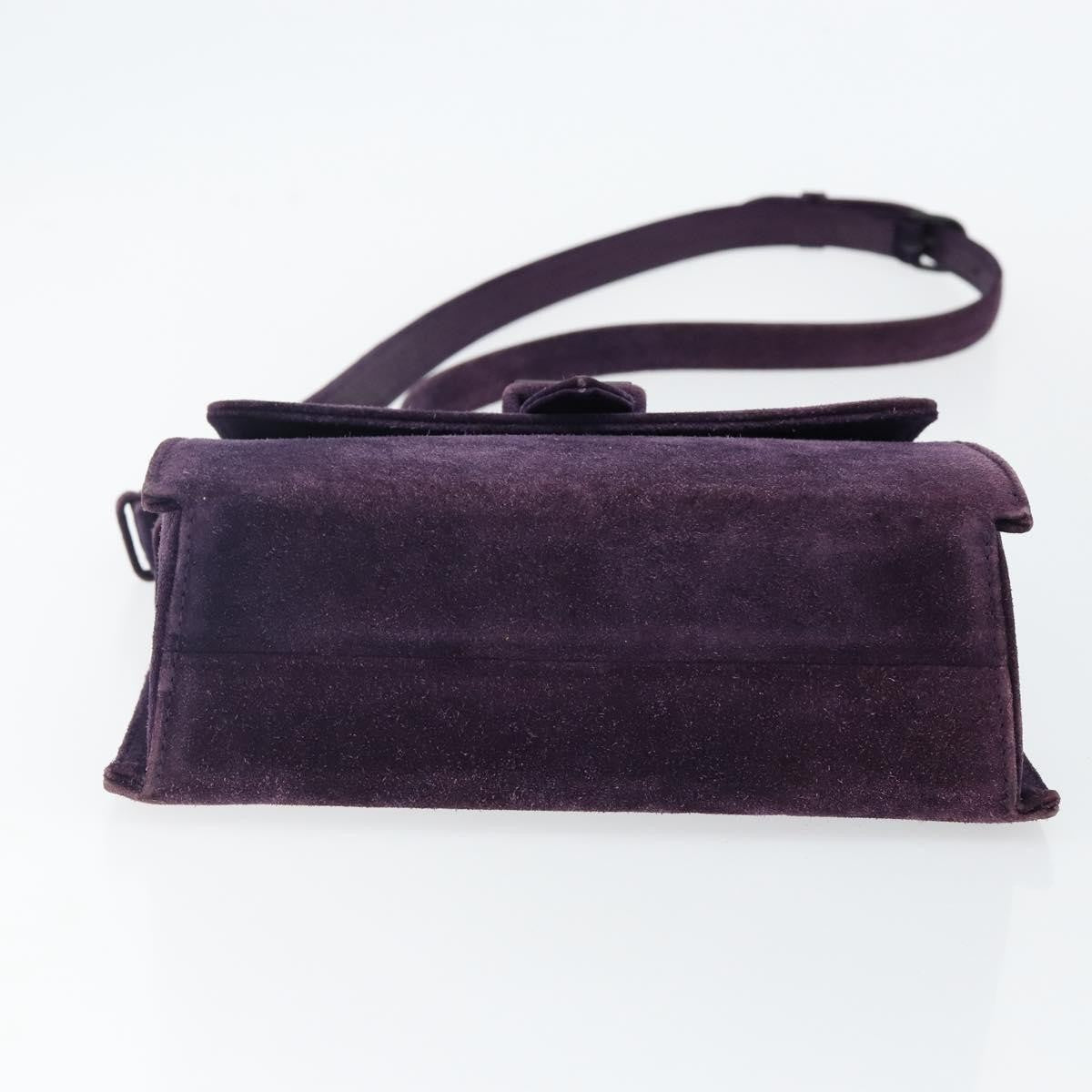 Chanel Flap Clutch Shearling, PURPLE, SUEDE, Clutche & pouche