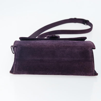 Chanel Flap Clutch Shearling, PURPLE, SUEDE, Clutche & pouche
