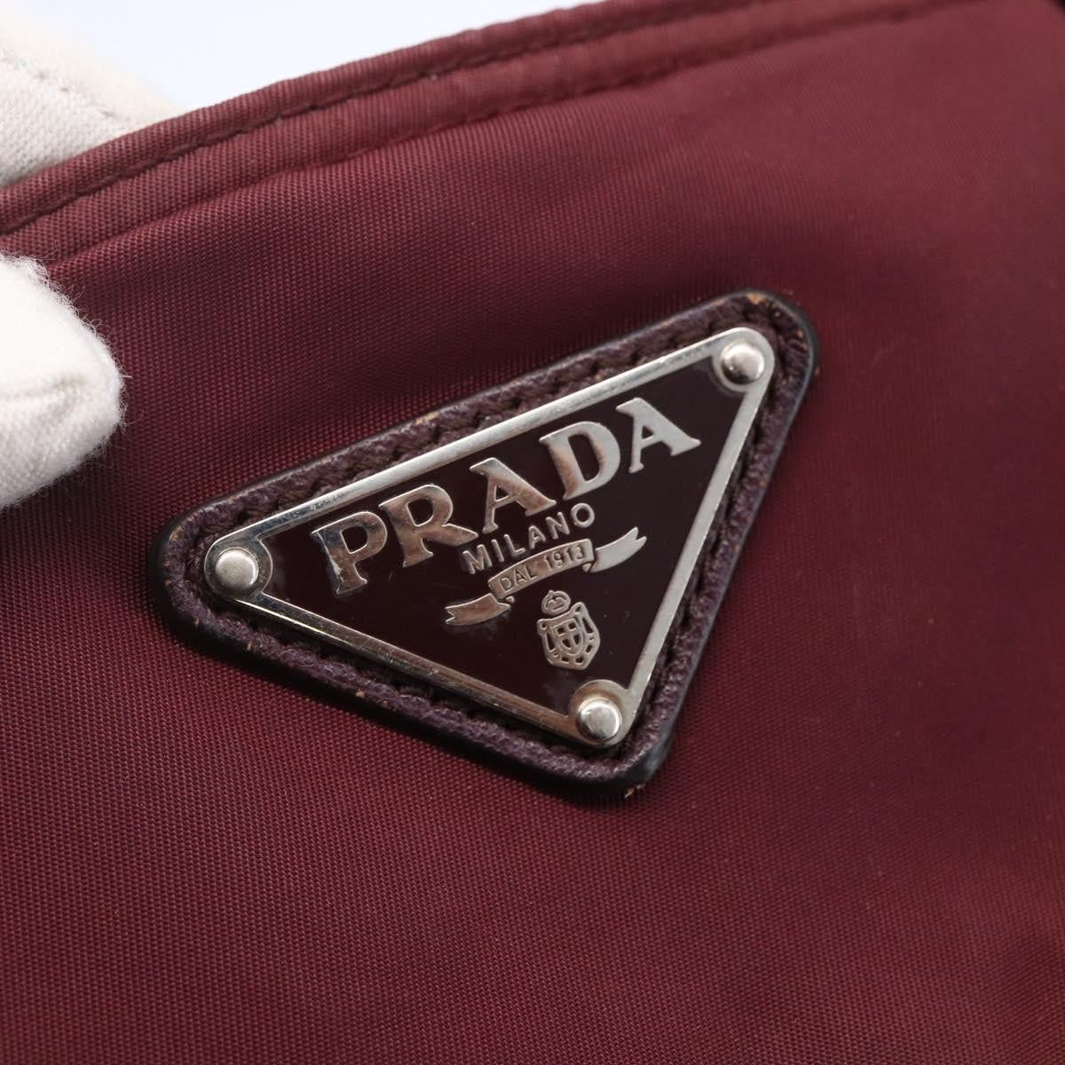 Prada Vintage Zip Tote Tessuto, BURGUNDY, NYLON, Tote bag