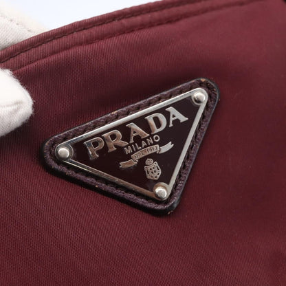 Prada Vintage Zip Tote Tessuto, BURGUNDY, NYLON, Tote bag