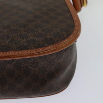 Celine Macadam Shoulder Bag PVC Leather, BROWN, CANVAS, Shoulder bag