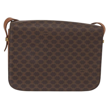 Celine Vintage Horse Carriage Macadam Shoulder Bag Canvas, BROWN, PVC, Shoulder bag