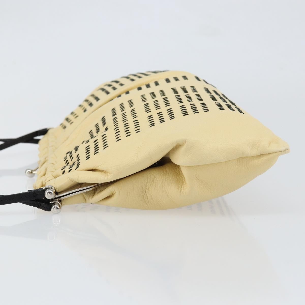 Miu Miu Kisslock Frame Top Handle Bag Leather, BEIGE, LEATHER, Shoulder bag