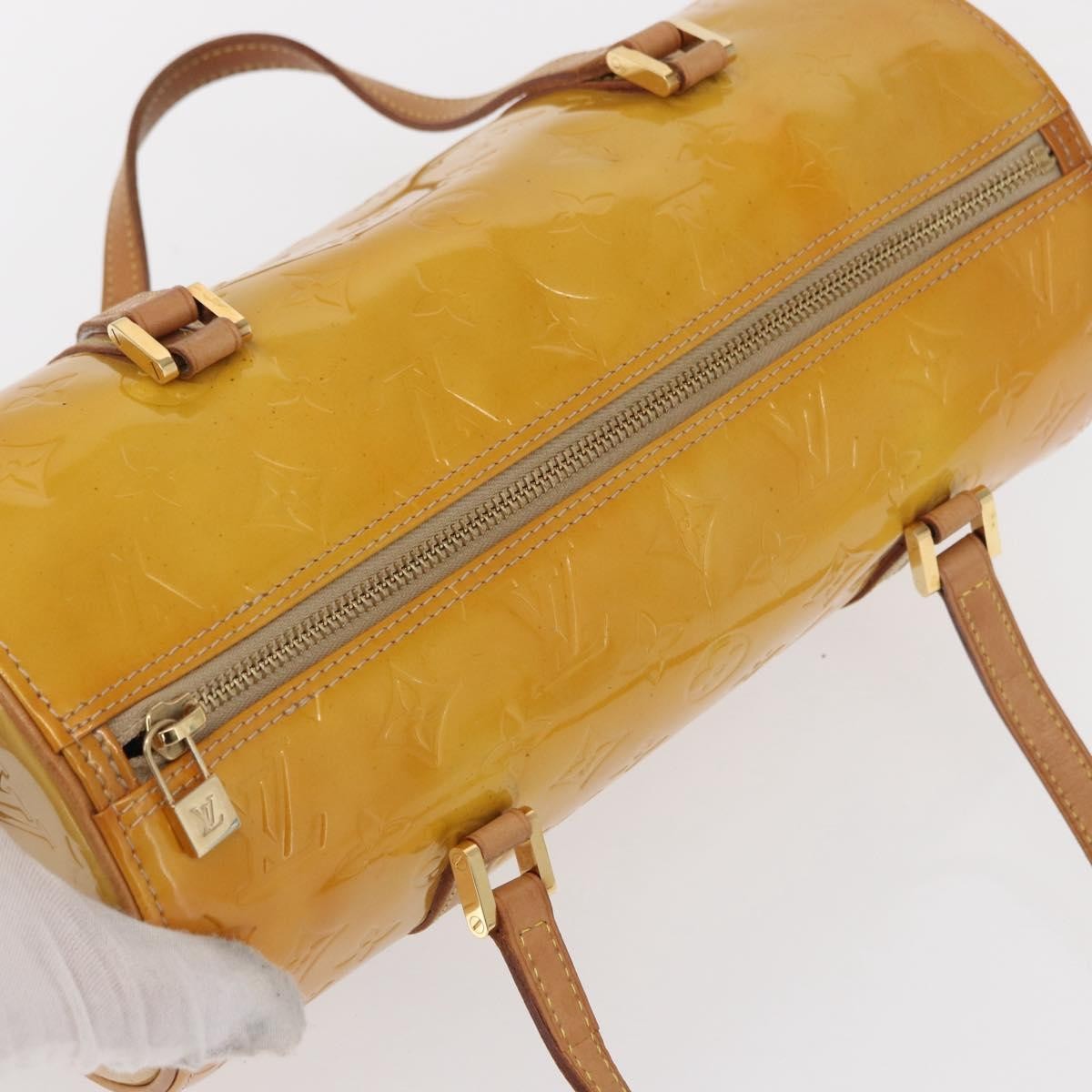 Louis Vuitton Bedford Handbag Monogram Vernis, YELLOW, PATENT_LEATHER, Handbag