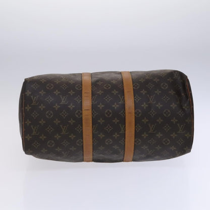 Louis Vuitton Keepall Bag Monogram Canvas, BROWN, CANVAS, Travel bag