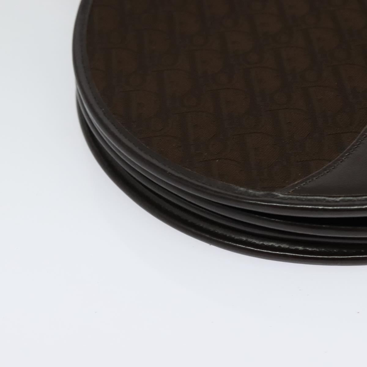 Christian Dior Vintage Trotter Flap Shoulder Bag Canvas, BROWN, CANVAS, Shoulder bag