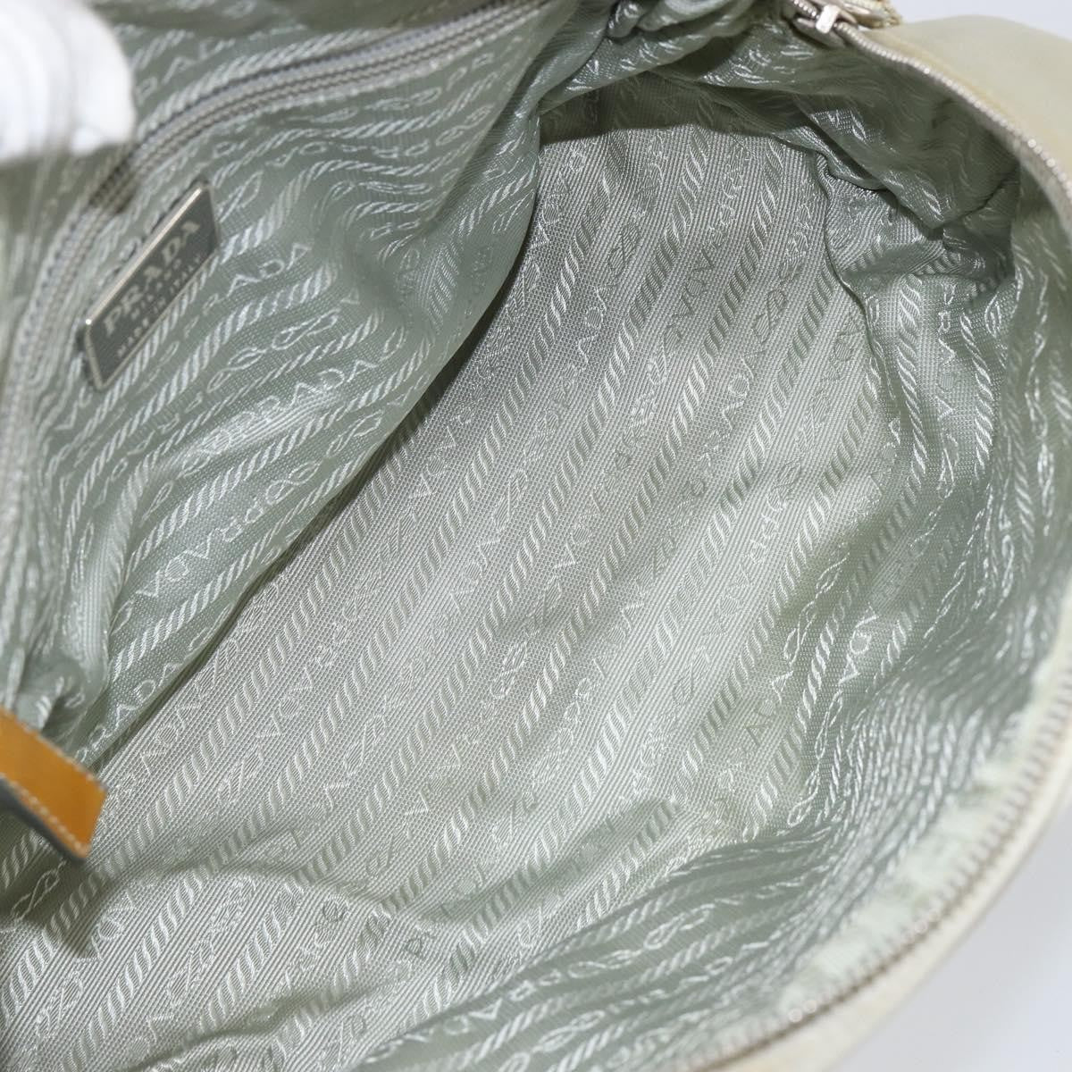 Prada Vintage Zip Handbag Tessuto, SILVER, NYLON, Handbag