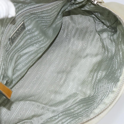 Prada Vintage Zip Handbag Tessuto, SILVER, NYLON, Handbag