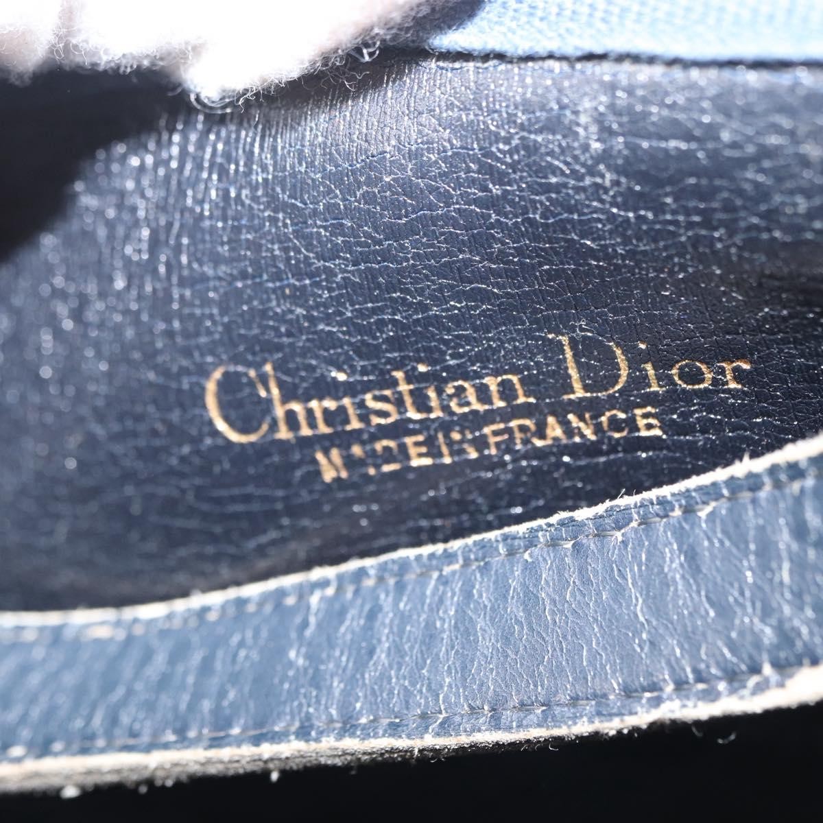 Christian Dior Vintage Trotter Handbag Canvas, NAVY, CANVAS, Handbag