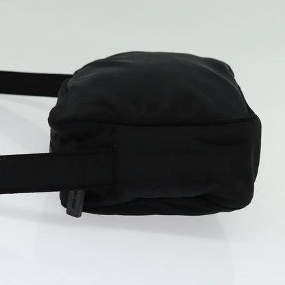 Miu Miu Zip Shoulder Bag Nylon, BLACK, NYLON, Shoulder bag