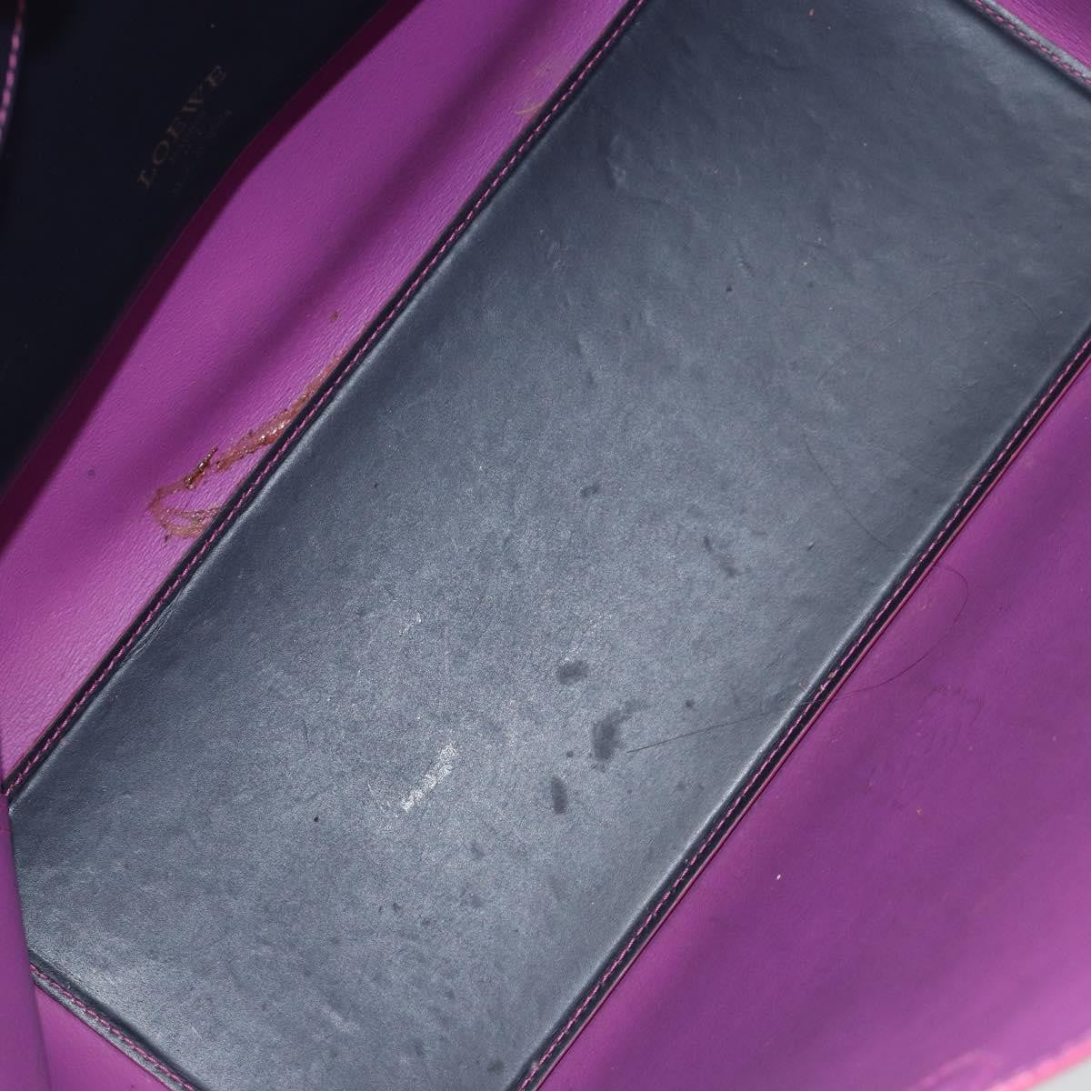 Loewe Leo Shopper Tote Leather, NAVY, LEATHER, Tote bag