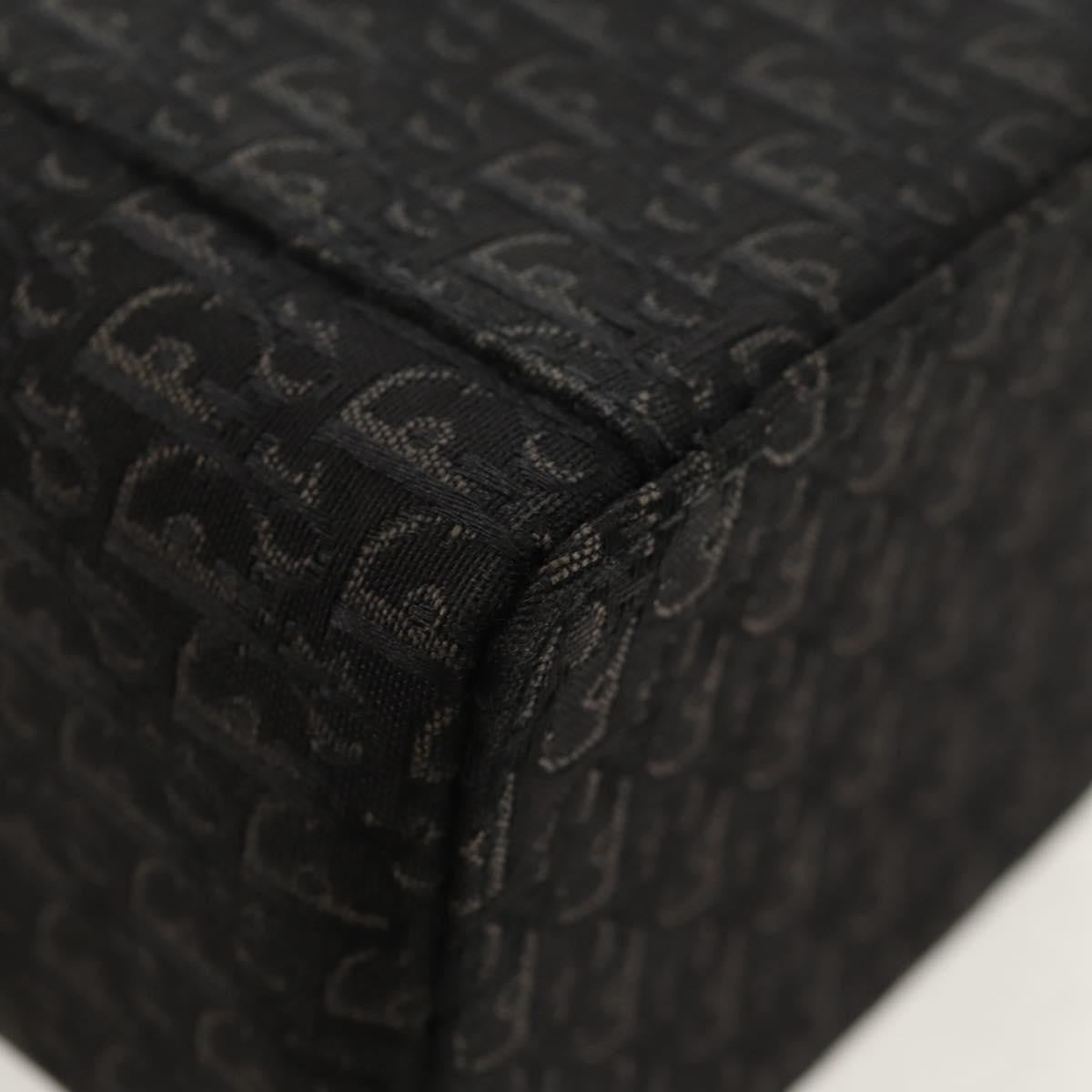 Christian Dior Vintage Trotter Pouch Canvas, BLACK, CANVAS, Clutche & pouche