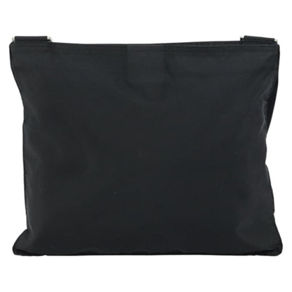 Prada Flat Messenger Bag Tessuto, BLACK, NYLON, Shoulder bag