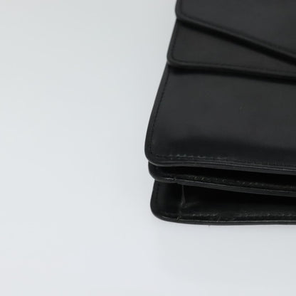 Celine Gancini Handbag Leather, BLACK, LEATHER, Handbag