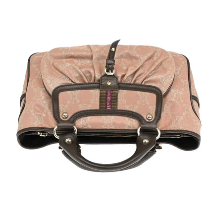 Celine Boogie Satchel Macadam, PINK, CANVAS, Handbag