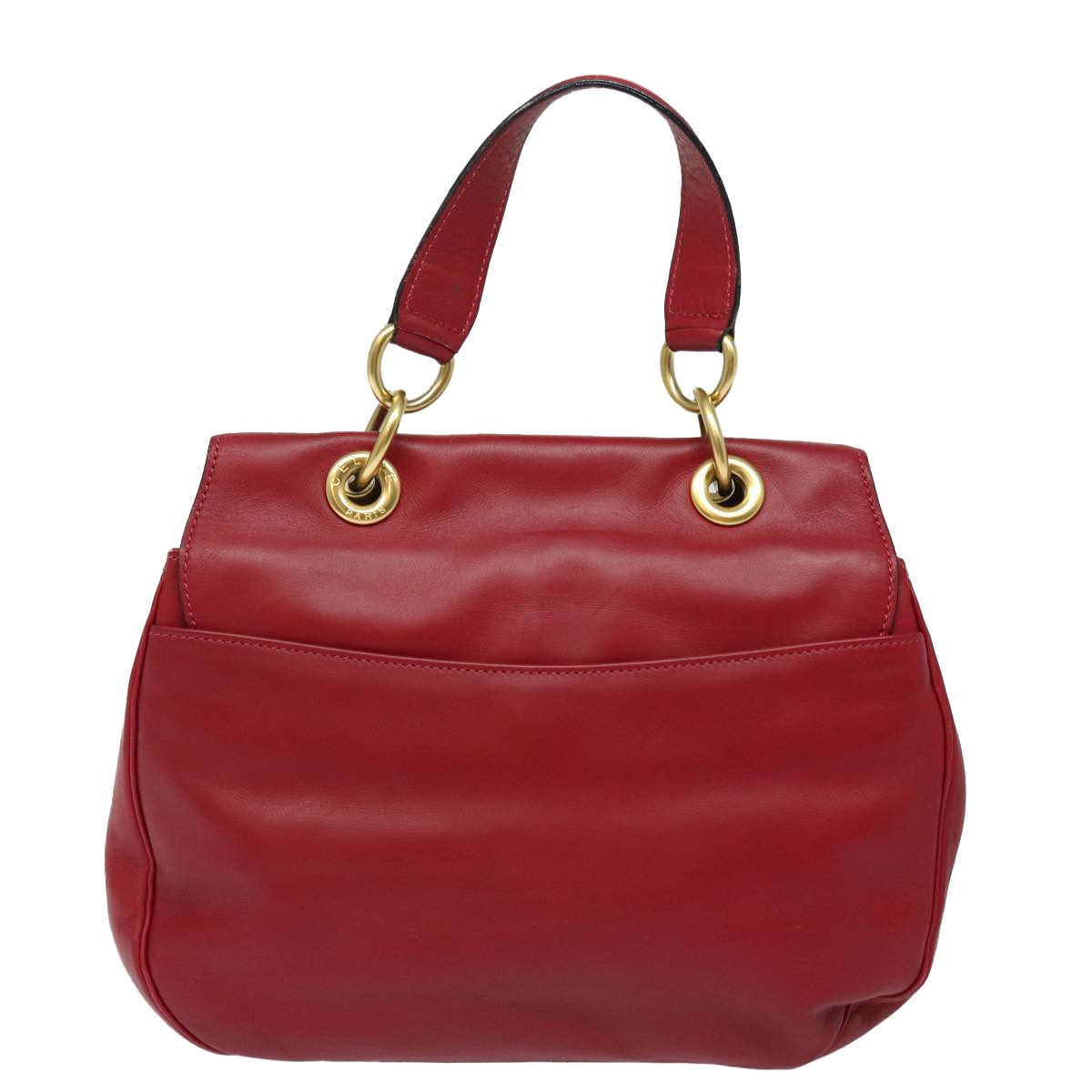 Celine Handbag Leather, RED, LEATHER, Handbag