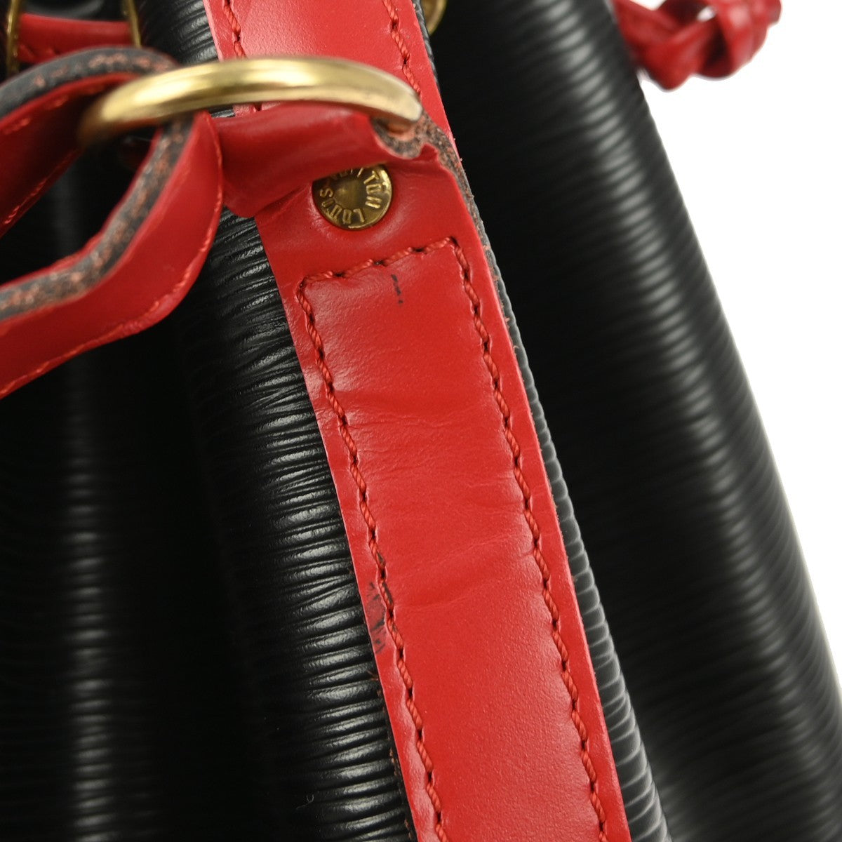 Louis Vuitton Bicolor Noe Handbag Epi Leather, BLACK, LEATHER, Shoulder bag