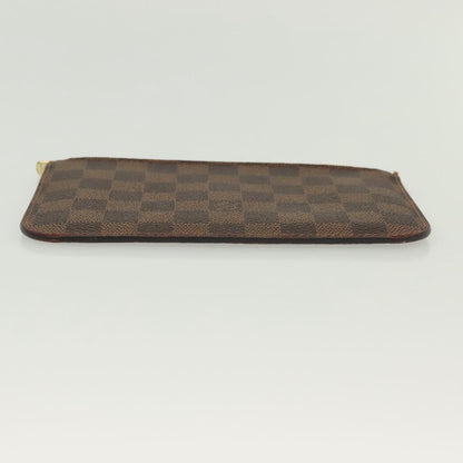 Louis Vuitton Neverfull Pochette Damier, BROWN, CANVAS, Tote bag