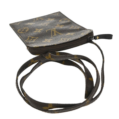 Louis Vuitton Pochette Secret Monogram canvas, BROWN, CANVAS, Clutche & pouche