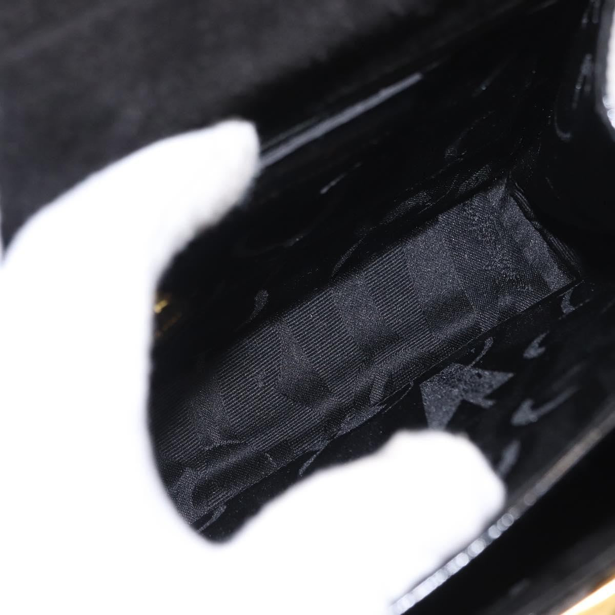 Salvatore Ferragamo Gancini handbag Patent leather, BLACK, PATENT_LEATHER, Handbag