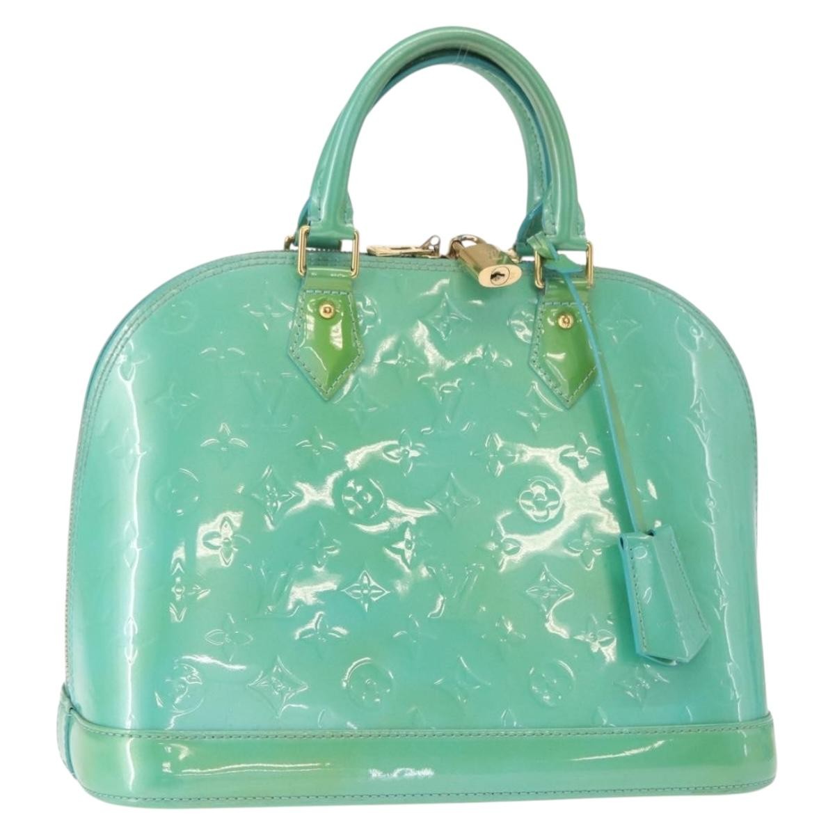 Louis Vuitton Alma Handbag Patent Leather, BLUE, PATENT_LEATHER, Handbag