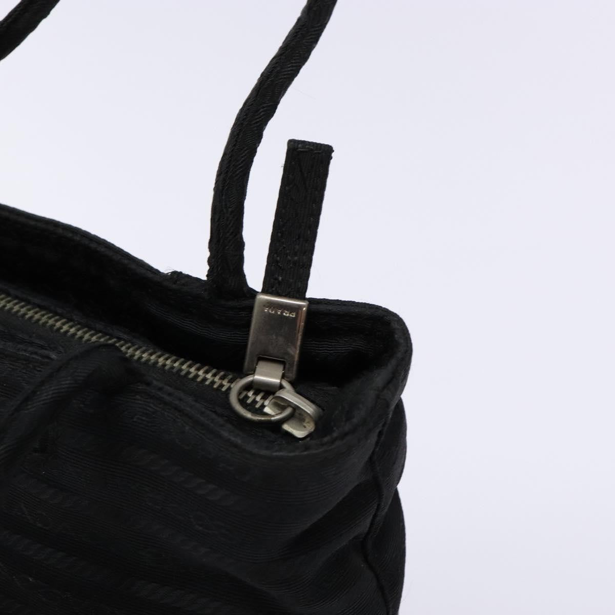 Prada Vintage Zip Handbag Tessuto, BLACK, NYLON, Handbag