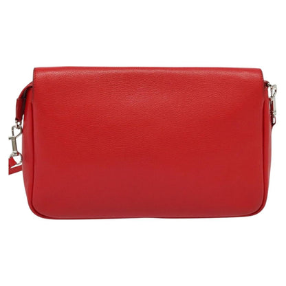 Louis Vuitton Essential Cuir Boheme Handbag Leather, RED, LEATHER, Shoulder bag