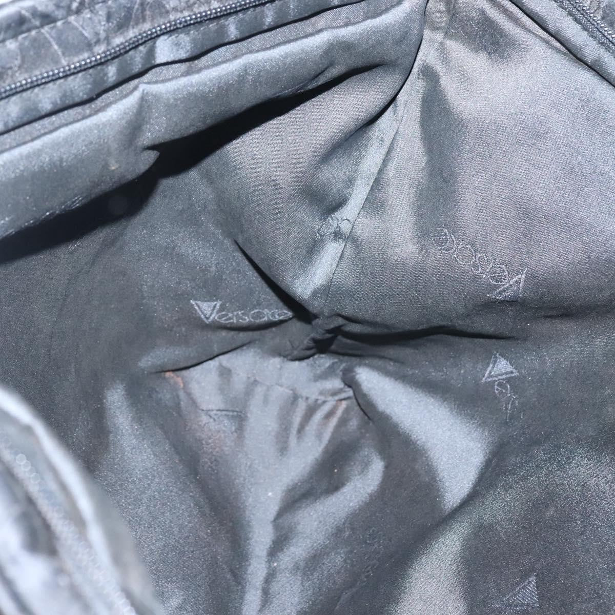 Versace Vintage Tote Nylon, BLACK, NYLON, Tote bag