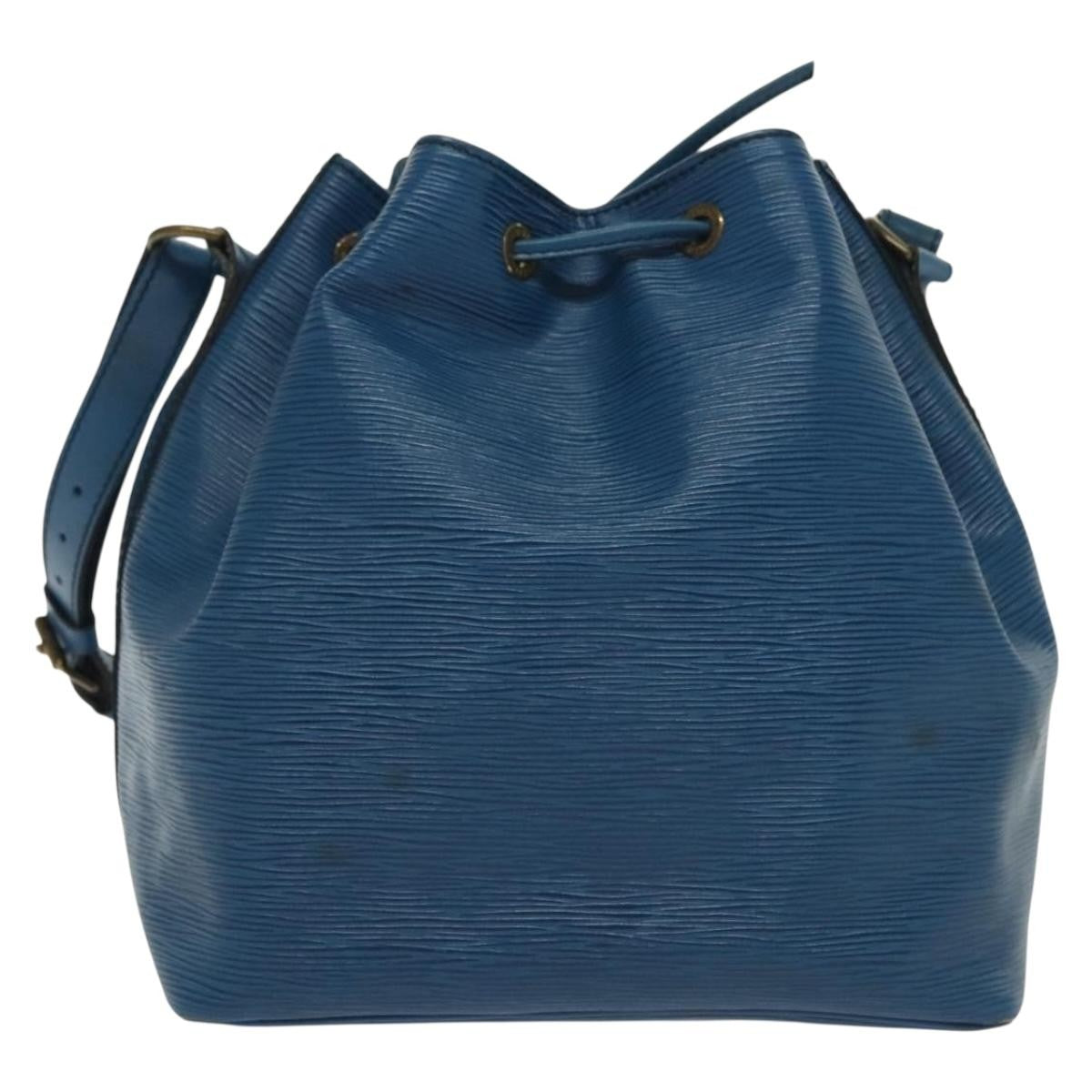 Louis Vuitton Petit Noe Handbag Epi Leather, BLUE, LEATHER, Handbag