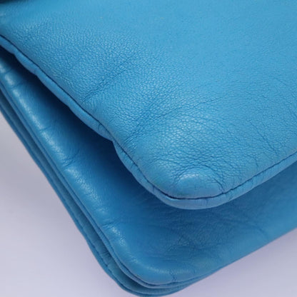 Celine Trio Crossbody Bag Leather, BLUE, LEATHER, Crossbody bag