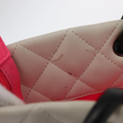 Chanel Cambon Tote Quilted Leather, WHITE, LEATHER, Tote bag