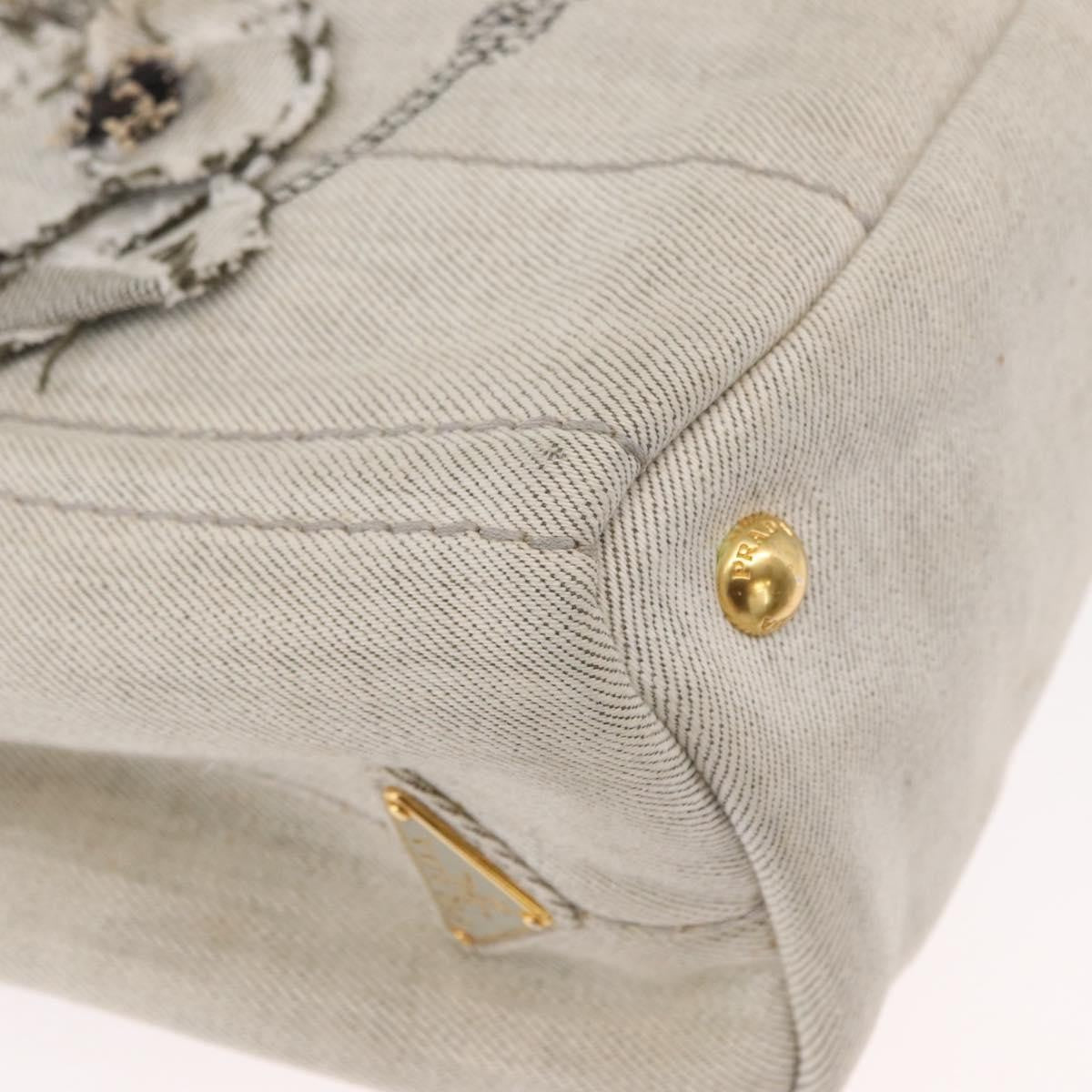 Prada Canapa Convertible Tote Canvas, GRAY, CANVAS, Tote bag