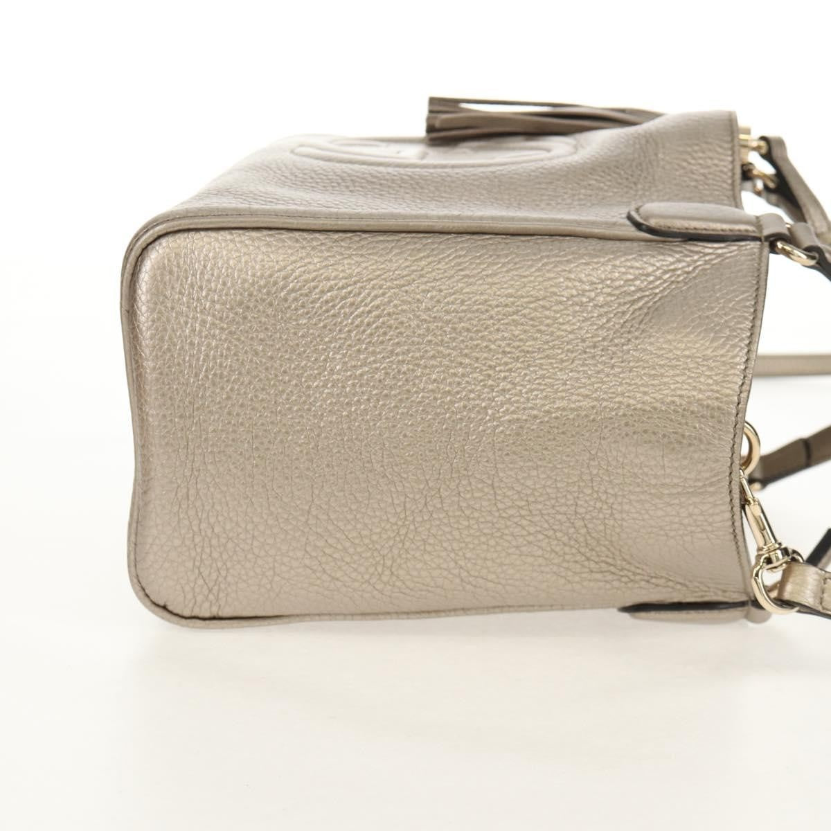 Gucci Soho Convertible Hobo Leather, GOLD, LEATHER, Handbag