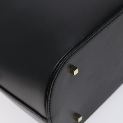 Salvatore Ferragamo Vintage Zip Handbag Leather, BLACK, LEATHER, Handbag