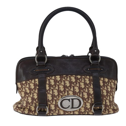 Christian Dior Vintage Trotter Handbag Canvas, BROWN, CANVAS, Handbag