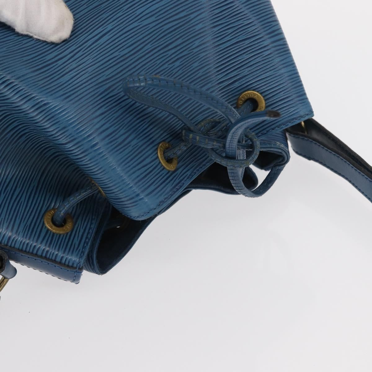 Louis Vuitton Petit Noe Handbag Epi Leather, BLUE, LEATHER, Shoulder bag