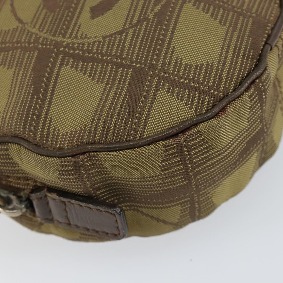 Chanel Travel Line Round Wristlet Nylon, BEIGE, NYLON, Clutche & pouche