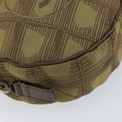 Chanel Travel Line Round Wristlet Nylon, BEIGE, NYLON, Clutche & pouche