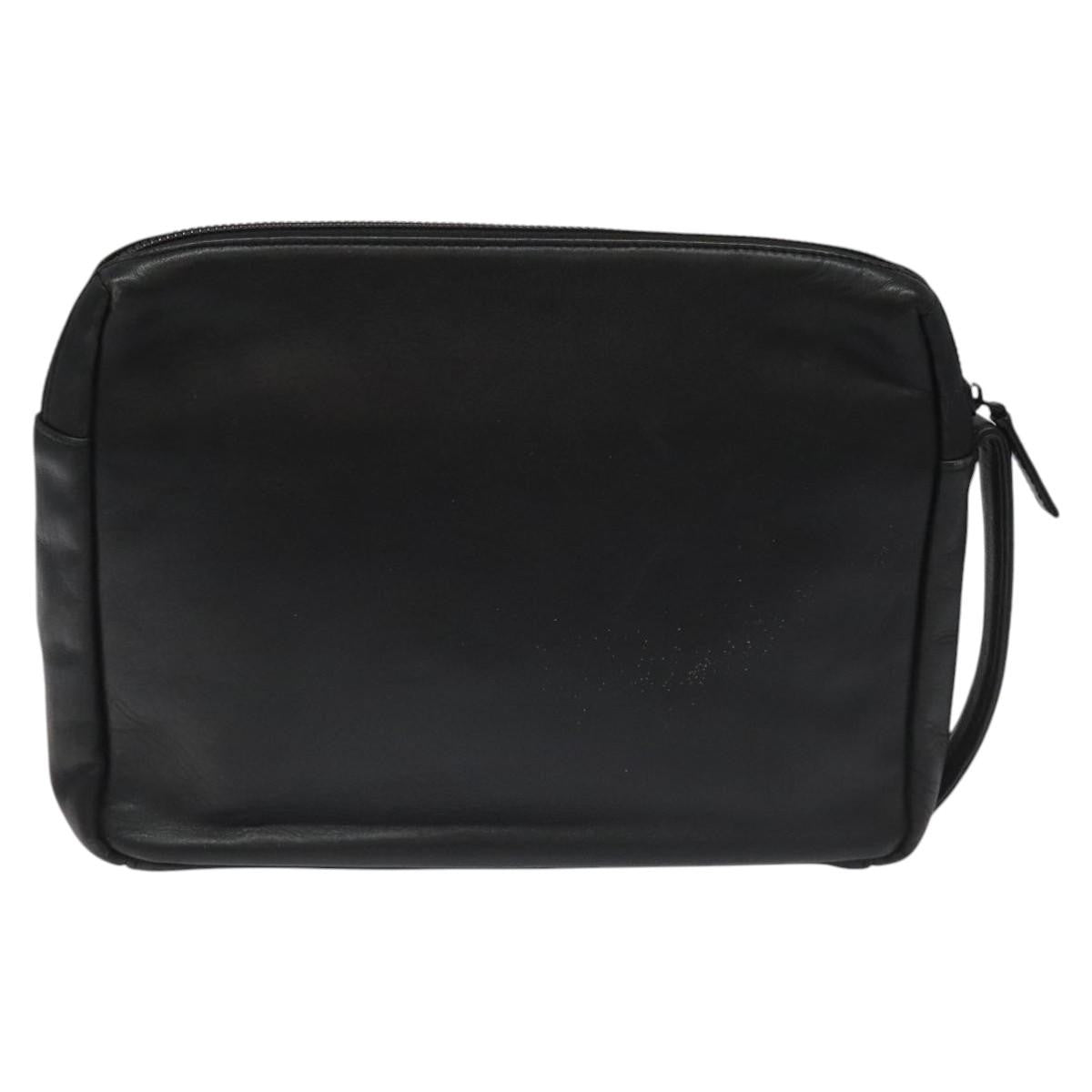 Balenciaga Vintage Pouch Leather, BLACK, LEATHER, Clutche & pouche