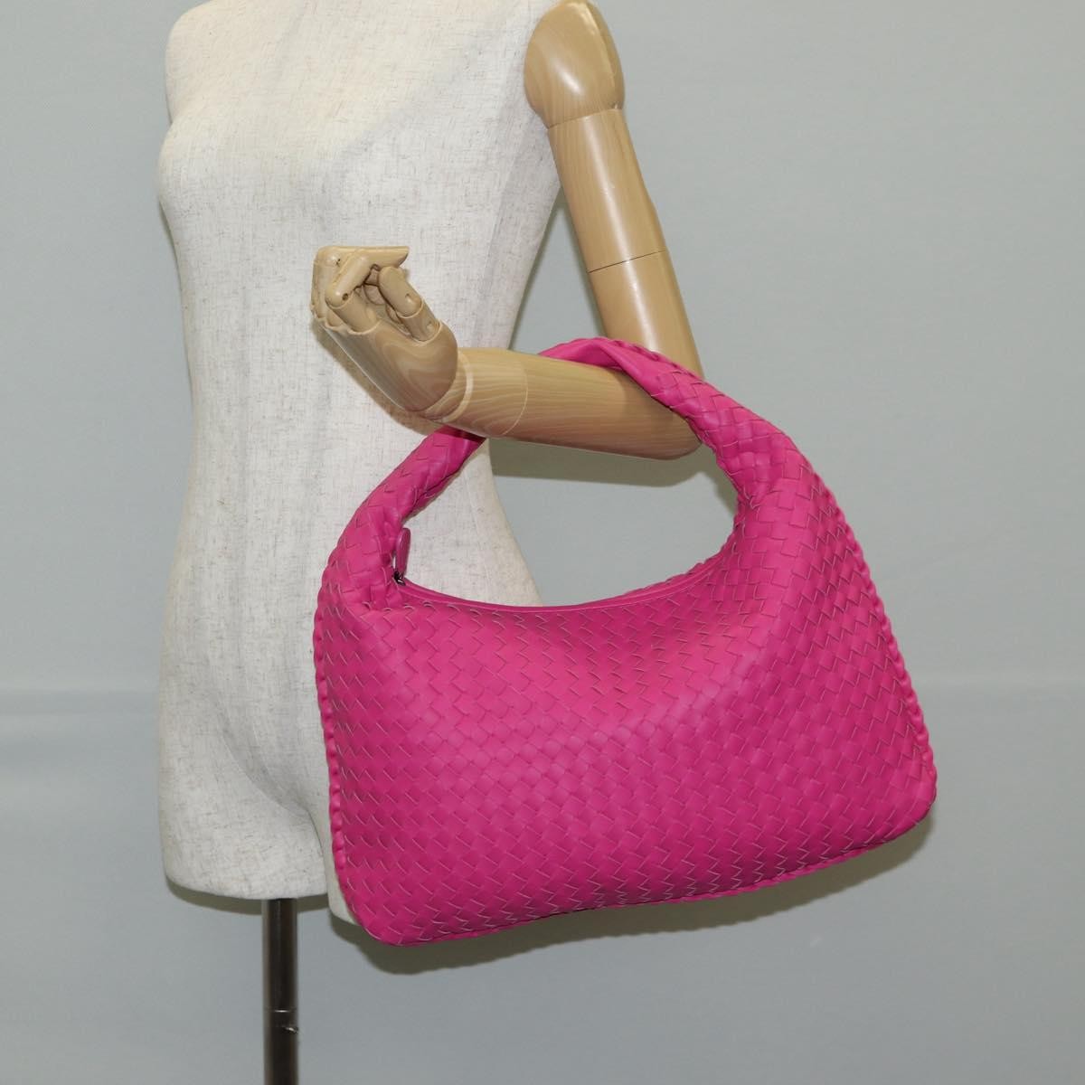 Bottega Veneta Veneta Hobo Intrecciato Nappa, PINK, LEATHER, Handbag