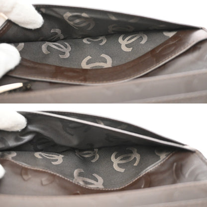 Chanel Cambon Zip Around Wallet Quilted Lambskin, BROWN, PATENT_LEATHER, Wallets