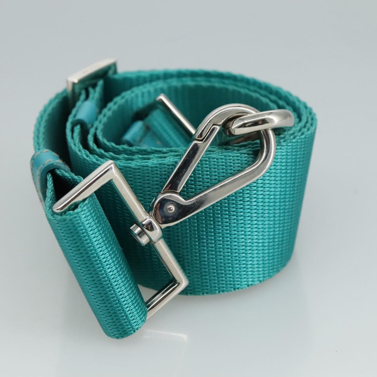 Prada Zip Top Messenger Bag Tessuto, TURQUOISE, NYLON, Shoulder bag