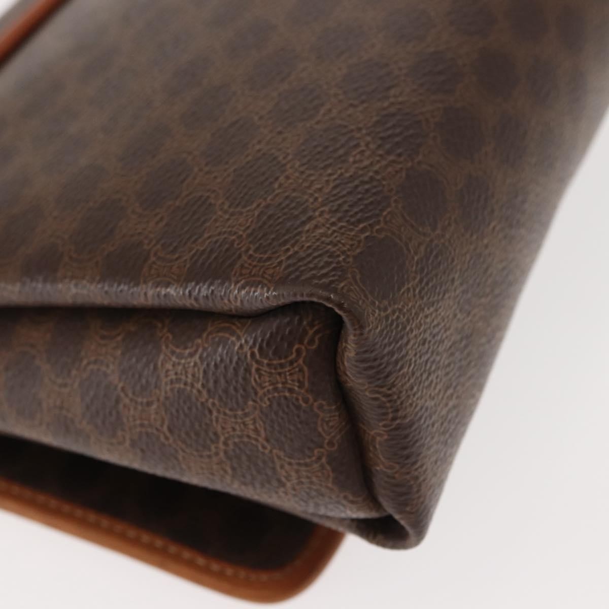 Celine Vintage Macadam Shoulder Bag Canvas, BROWN, CANVAS, Shoulder bag